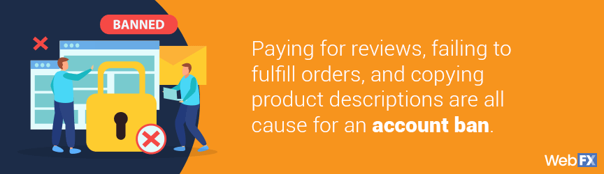 Why Amazon may ban a seller or vendor account
