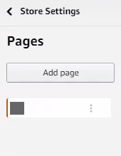 How to add page to Amazon Store
