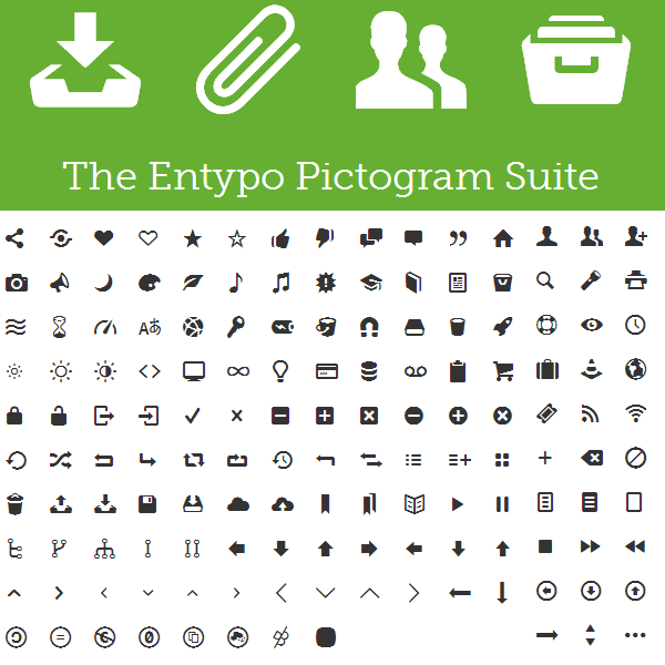 Icons шрифт. Entypo icons.