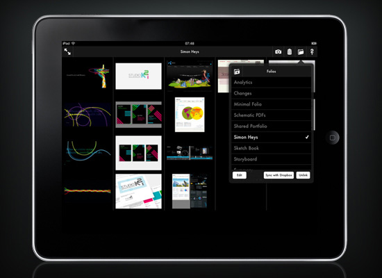 digital portfolio app for ipad