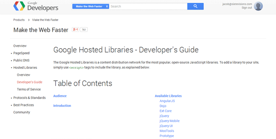 Google Hosted Libraries