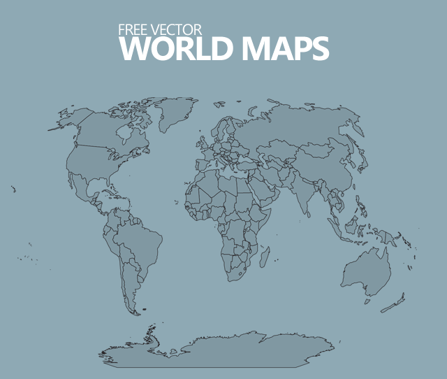 Free Vector World Maps Downloadable Material