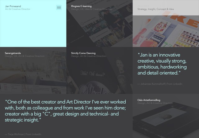 Portfolio website: Jan Finnesand