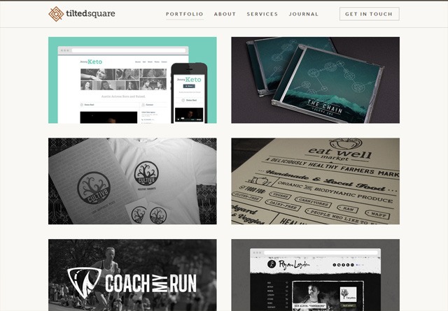Portfolio website: Tilted Square