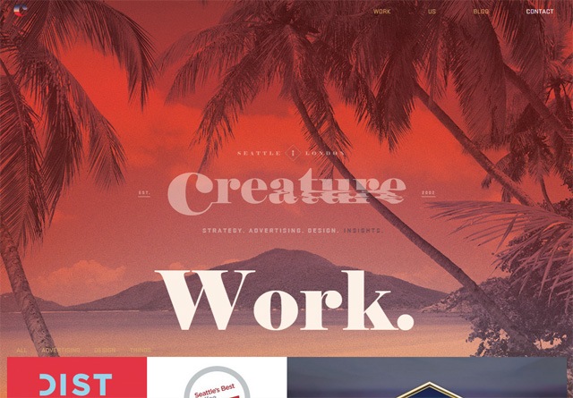 Portfolio website: Creature Seattle