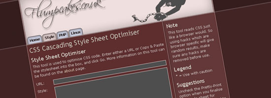 flumpCakes Style Sheet Optimizer - tangkapan layar.