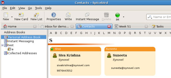 Spicebird - screen shot.