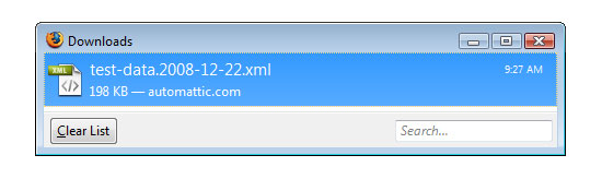 Download XML file.