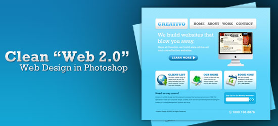 Create A Clean Web 2 0 Style Web Design In Photoshop