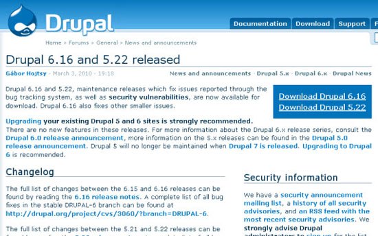 Downloading and Installing Drupal