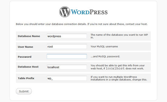 Install WordPress