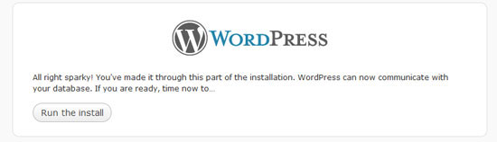 Install WordPress