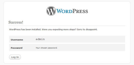 Install WordPress