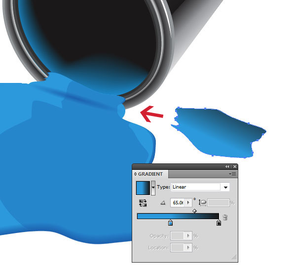 Learn to Draw a Spilled Paint Bucket in Illustrator