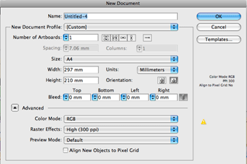 Make a New Document in Illustrator