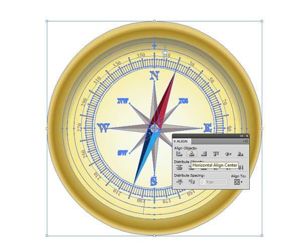 How to Make a Golden Compass in Illustrator