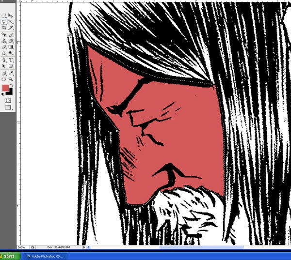 how to color inked line art in photoshop