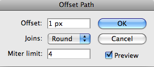 Use Offset Path on the detail