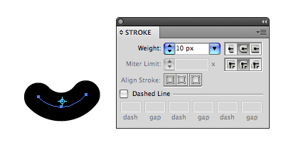 Making the mouth of the character