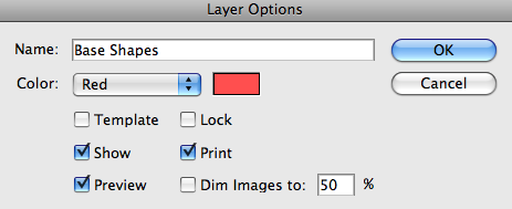 New Layer for base shapes