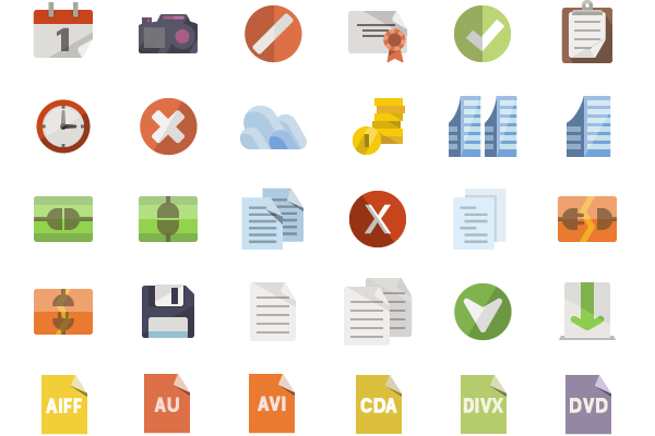 Free High Quality Flat Design Icon Sets