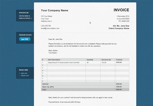 12 Best Free Invoice Generators Webfx Blog