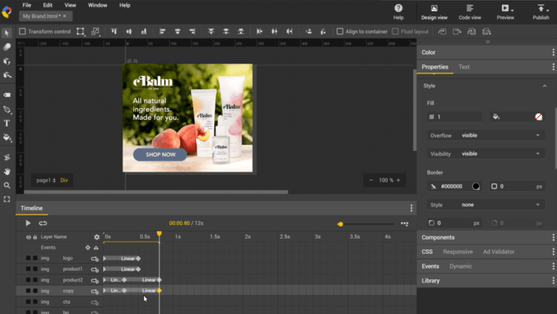 Outil de conception Web: Google Web Designer