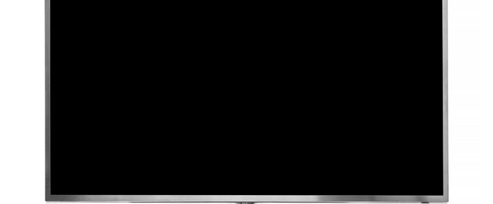 big led tv with blank screen isolated on white background