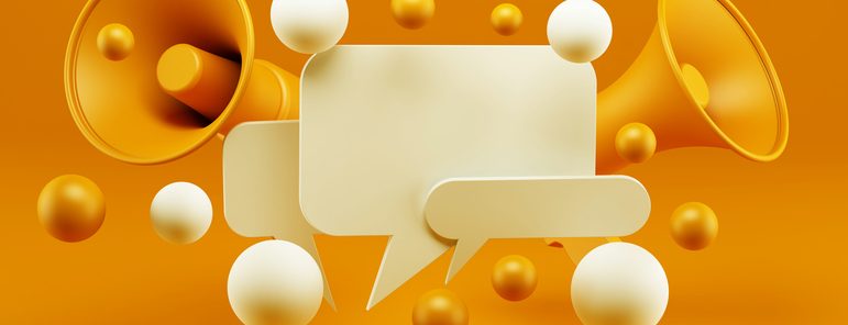Digital Marketing Social Media Megaphone Concept