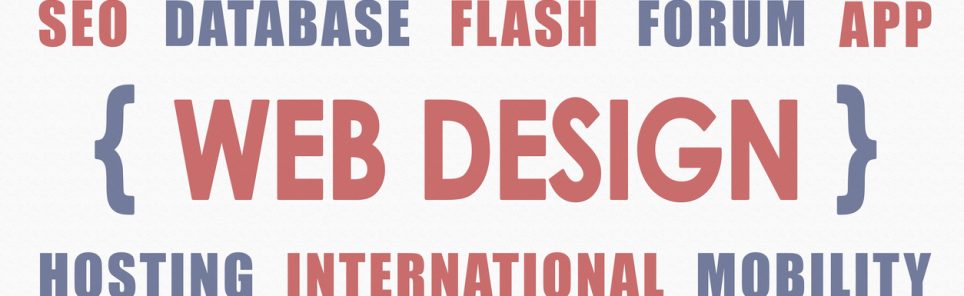 Web Design word cloud.