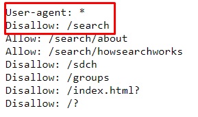 google robots.txt