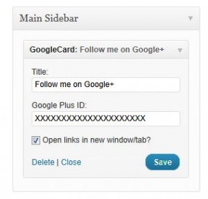 Google Plus Widget Admin Google Plus Widget Admin