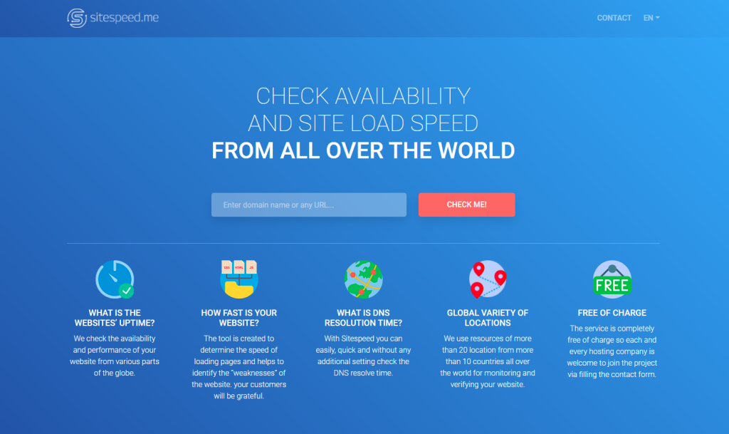 sitespeed.me screenshot
