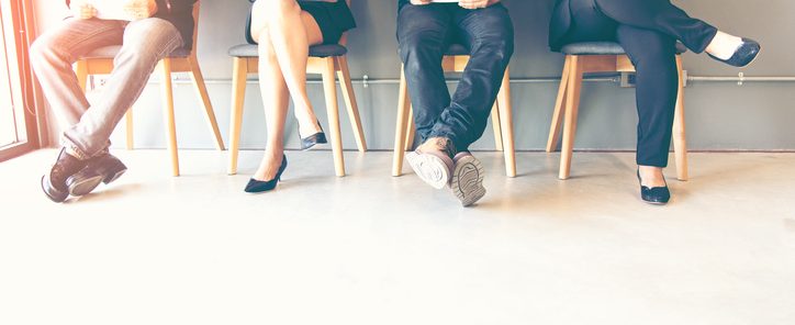 Group of people waiting for job interview