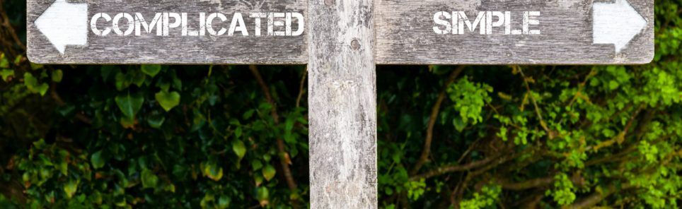 SIMPLE versus COMPLICATED directional signs