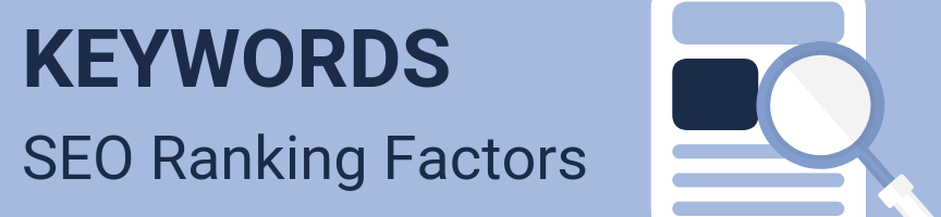 A graphic for keyword SEO ranking factors