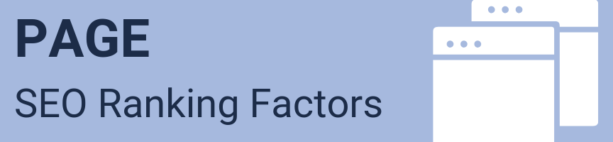 A graphic for page SEO ranking factors