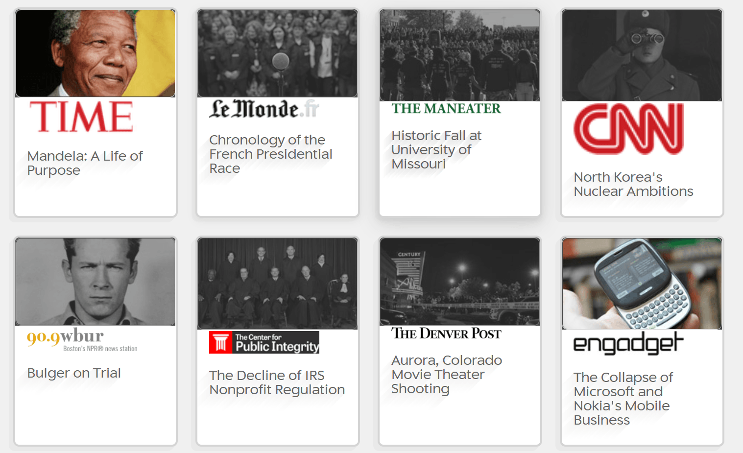 TimelineJS free data visualization tool
