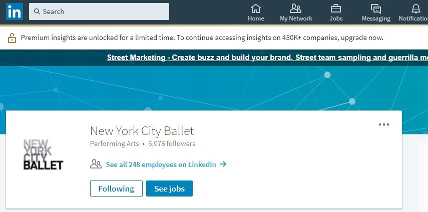 new york city ballet linkedin