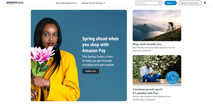 Amazon Pay homepage
