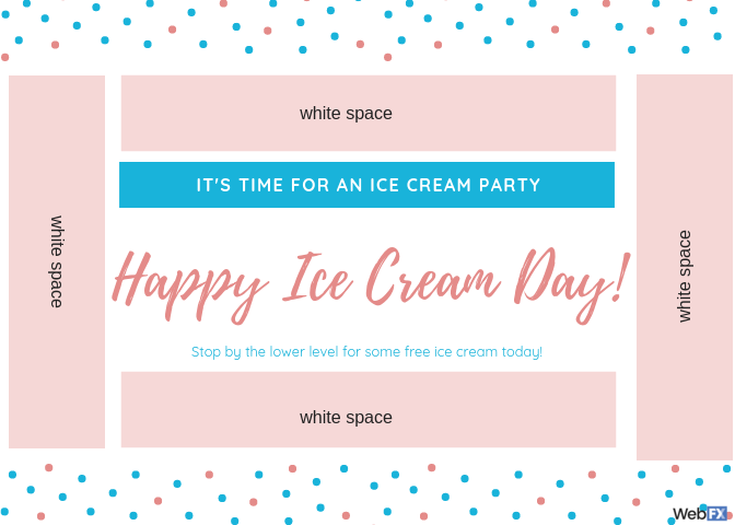 white space example happy ice cream day