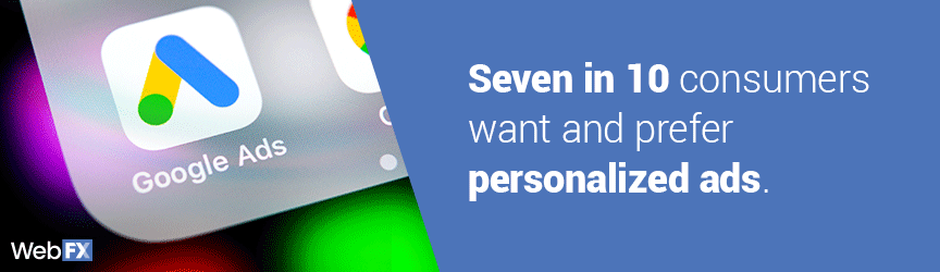 7 in 10 consumers prefer personalized ads