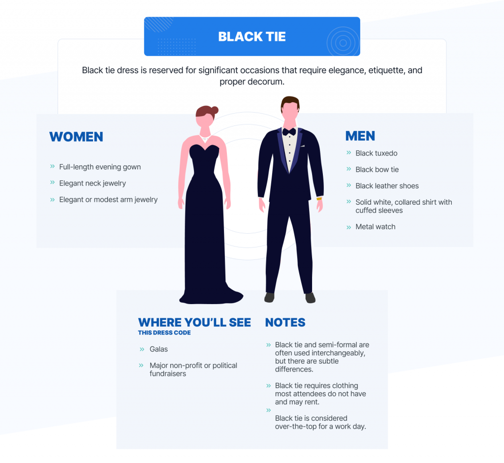 black tie casual dress code