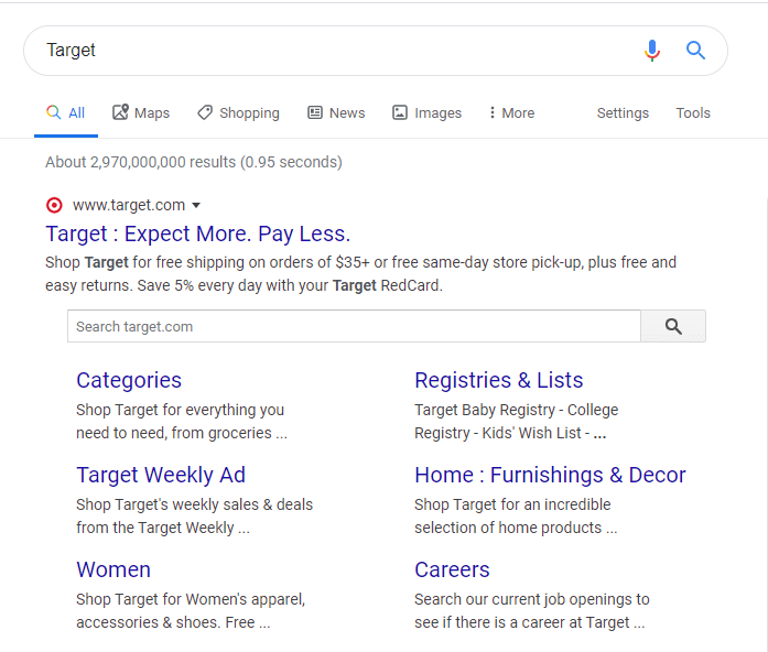 target registry search