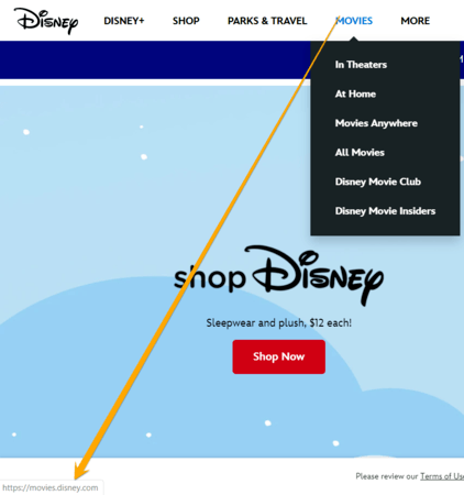 Disney subdomain example