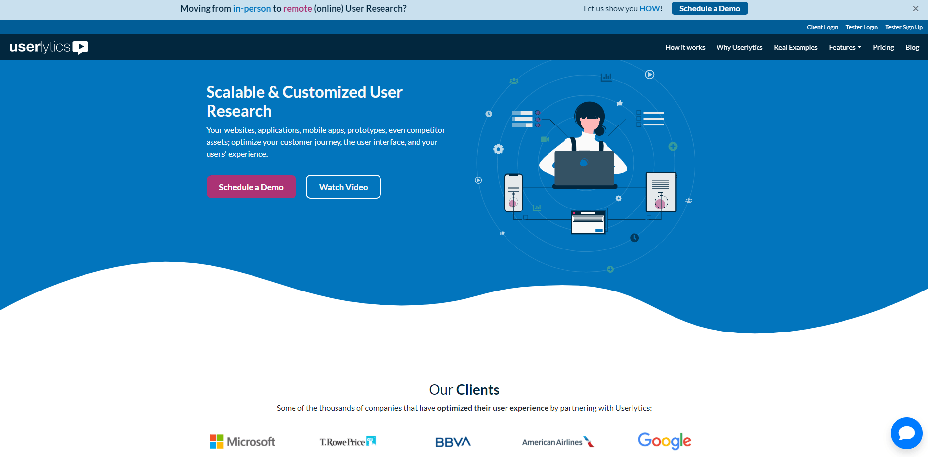 Userlytics homepage