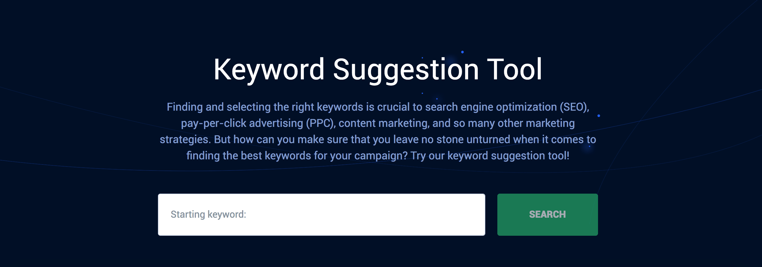 WebFX KeywordsFX keyword suggestion tool