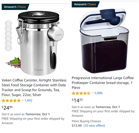 Comparing Amazon prices