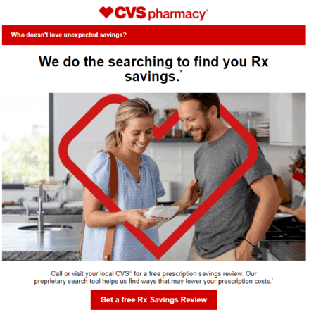 Email campaign example: CVS 