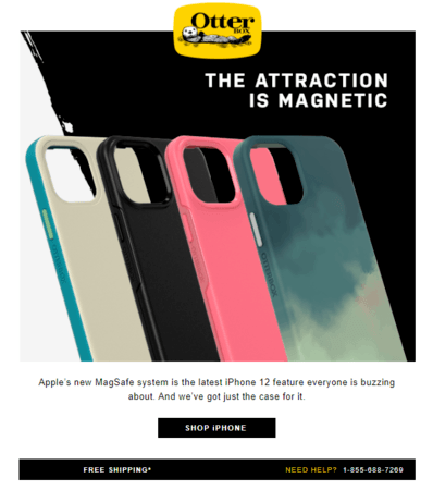 Email campaign example: Otterbox